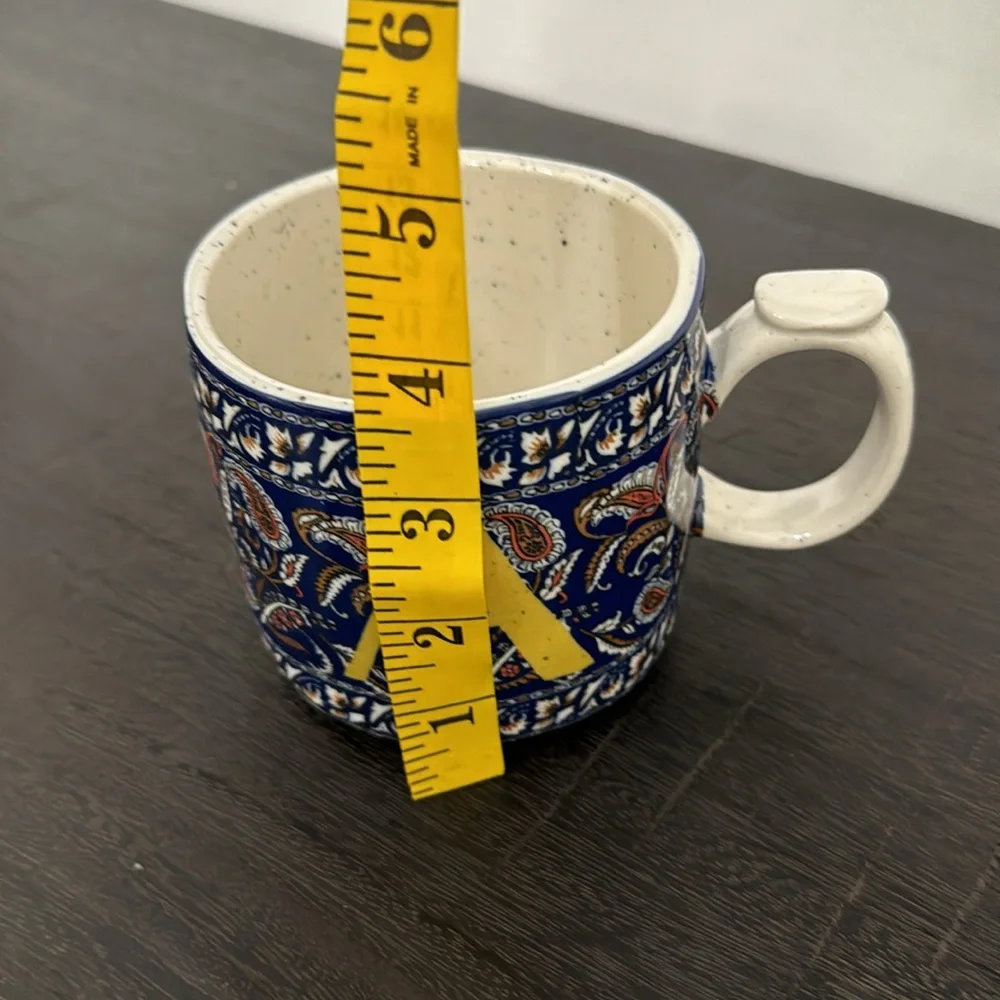 Anthropologie A Monogram Initial Floral cofre mug